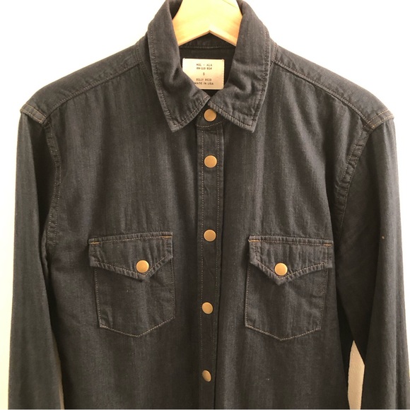 Billy Reid Denim Shirt (size S) - Picture 3 of 4